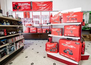 Selection of Milwaukee tools at Sunflower Electric